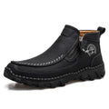 (⏰NOW ON: 70% OFF Sale! 🔥)Men's Premium Motorcycle Boots – Hand-Stitched Genuine Leather, USMCA Recommended - Wide Toe, Waterproof, Anti-Slip, Anti-Sprain, Ortho Support, Suitable for Riding, Work, Driving, Hiking