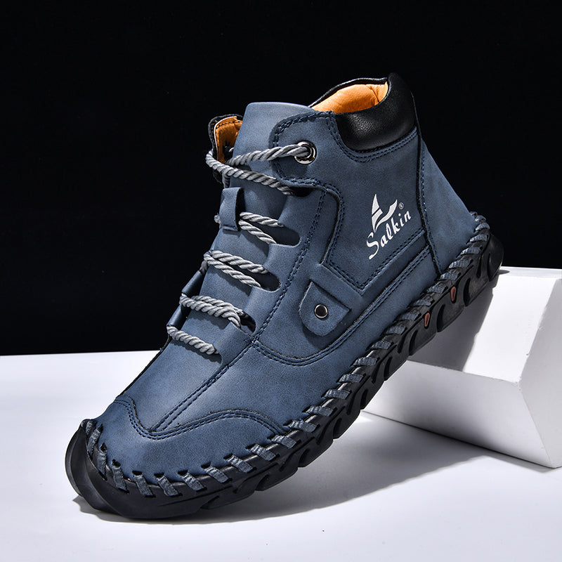 (⏰ 70% OFF – Limited Time Offer) Men’s Comfortable Orthopedic Leather Boots – Arch Support, Shock Absorbing, Wide Toe, Waterproof, Anti-Slip, Breathable, Lightweight & Handmade for Everyday & Outdoor Wear