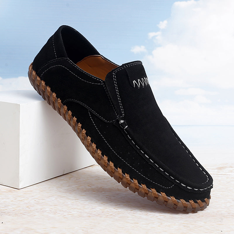 (⏰Last Day 70% OFF🔥)Men's Handcrafted Suede Slip-On Loafers | Lightweight, Rebound Cushioning for Driving & Casual Comfort